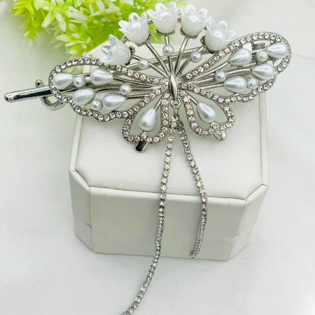 Crystal Butterfly Hair Clip, Flower Ponytail Pearl Hairpin, Women Rhinestones Tassel Hair Clip, Ponytail Buckle Pearl Hairpin, Girl Barrette Hairclip, Women Hair Styling Accessories Crystal Butterfly Hair Clip, Flower Ponytail Pearl Hairpin, Women Rhinestones Tassel Hair Clip, Ponytail Buckle Pearl Hairpin, Girl Barrette Hairclip, Women Hair Styling Accessories